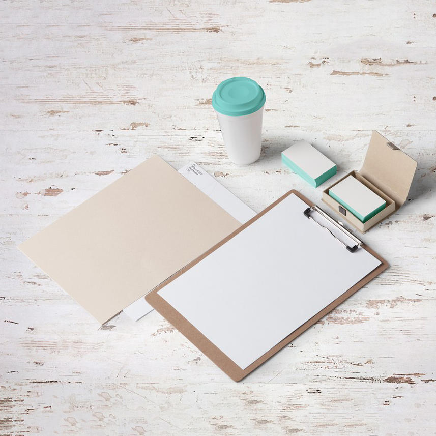 名片信纸一次性纸杯水杯样机