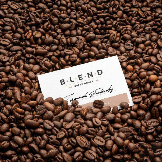 咖啡豆里的名片样机