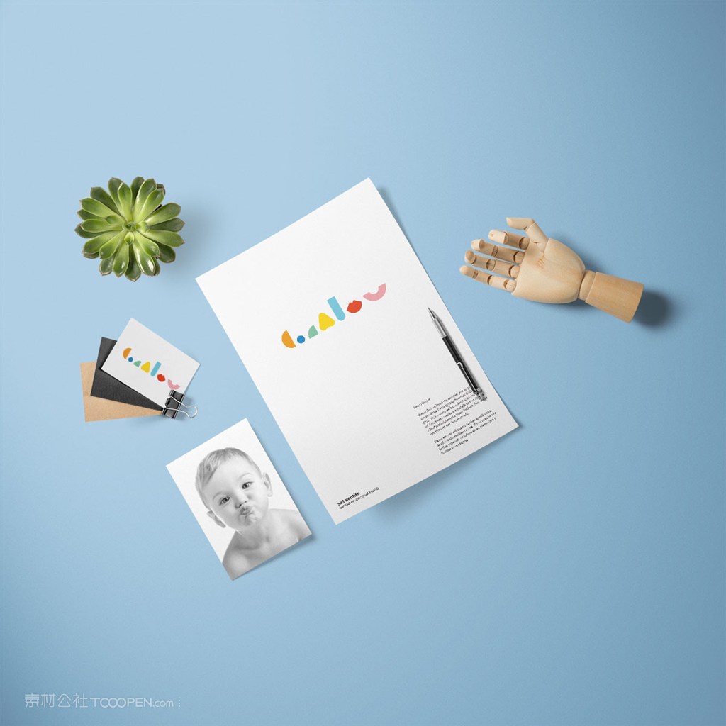 婴幼儿品牌vi样机素材
