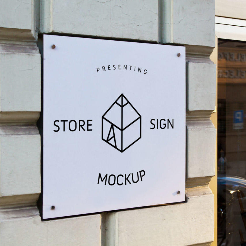 街头商店标志标牌样机