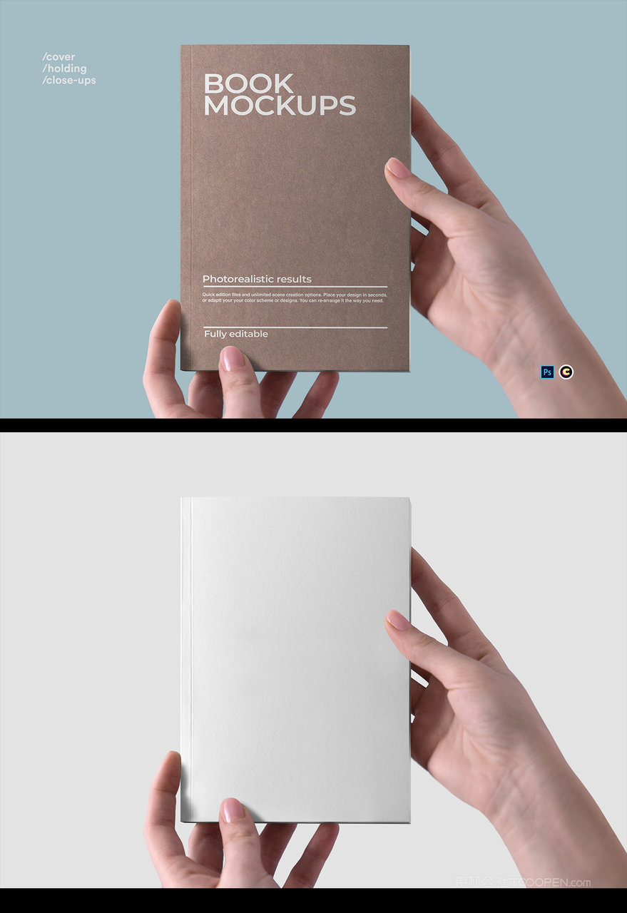 平装多页厚书照片场景样机 (4)