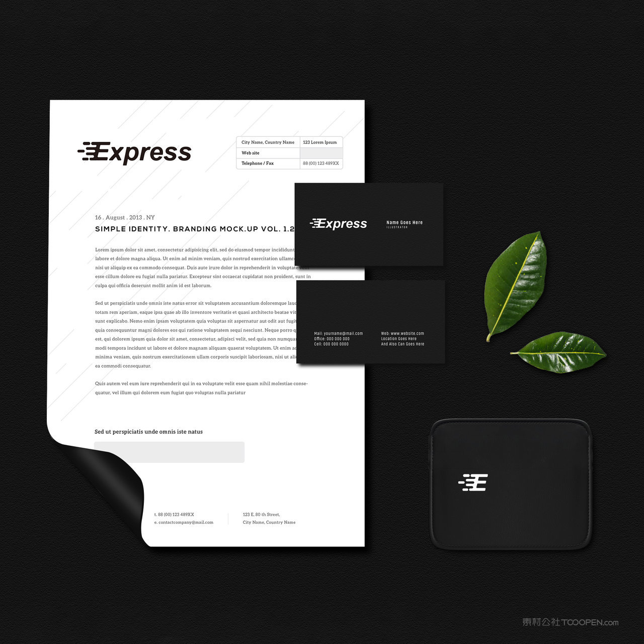 物流快速VI文档名片贴图样机