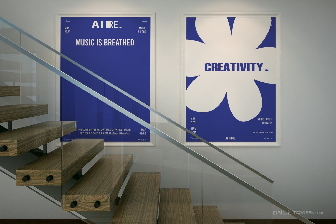 品牌VI形象展示样机走道广告