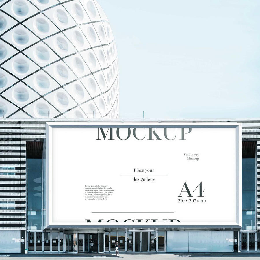 城市广告位灯箱样机