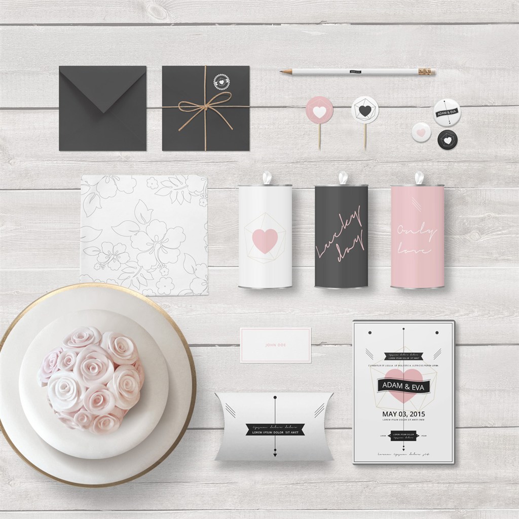 精美化妆品VI设计样机