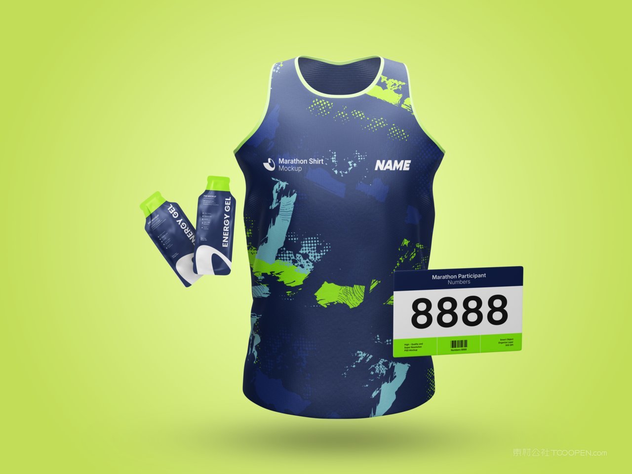 马拉松式衬衫样机