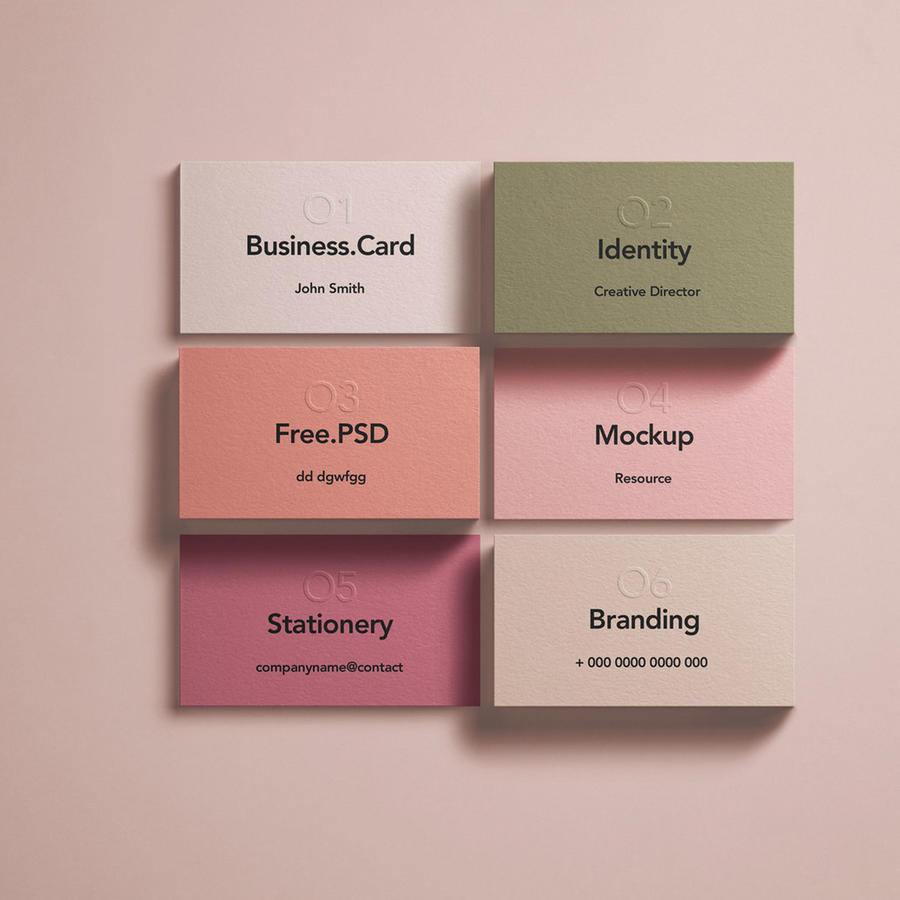 企业名片样机效果图展示卡片