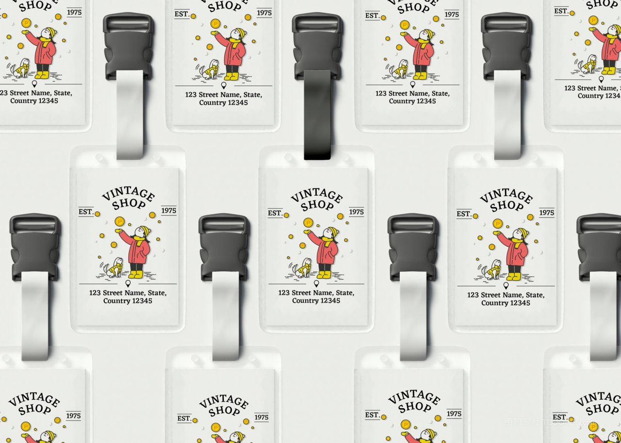 奶茶咖啡蓝色vi应用样机 (7)