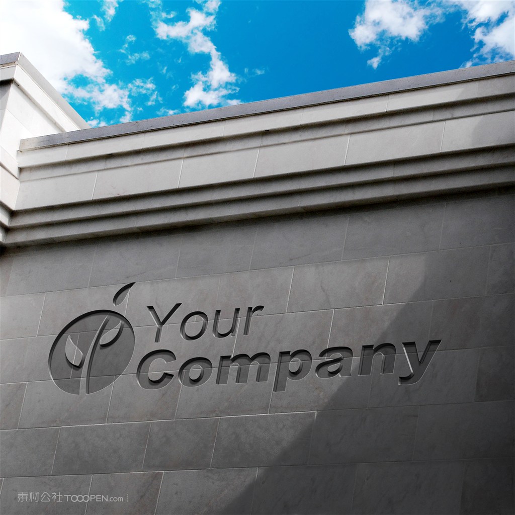 企业公司门头立体标志样机