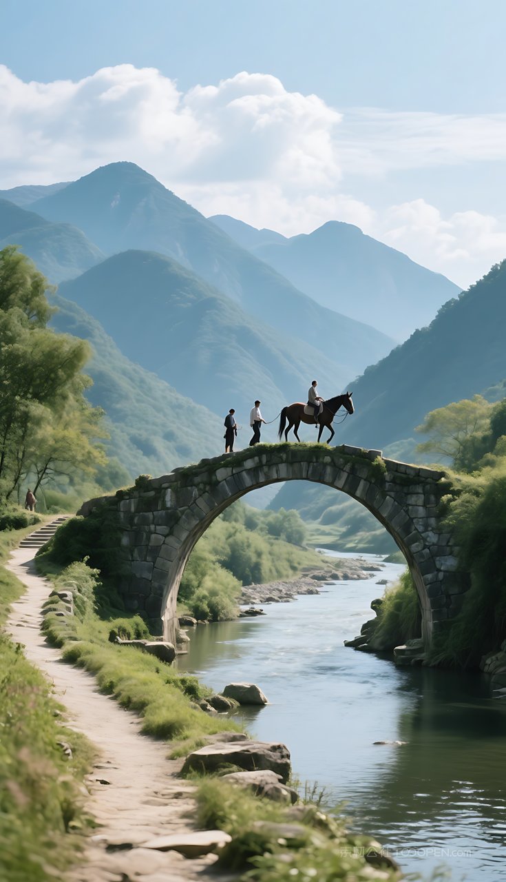 群山湖泊山水山峰风景景色河流唯美