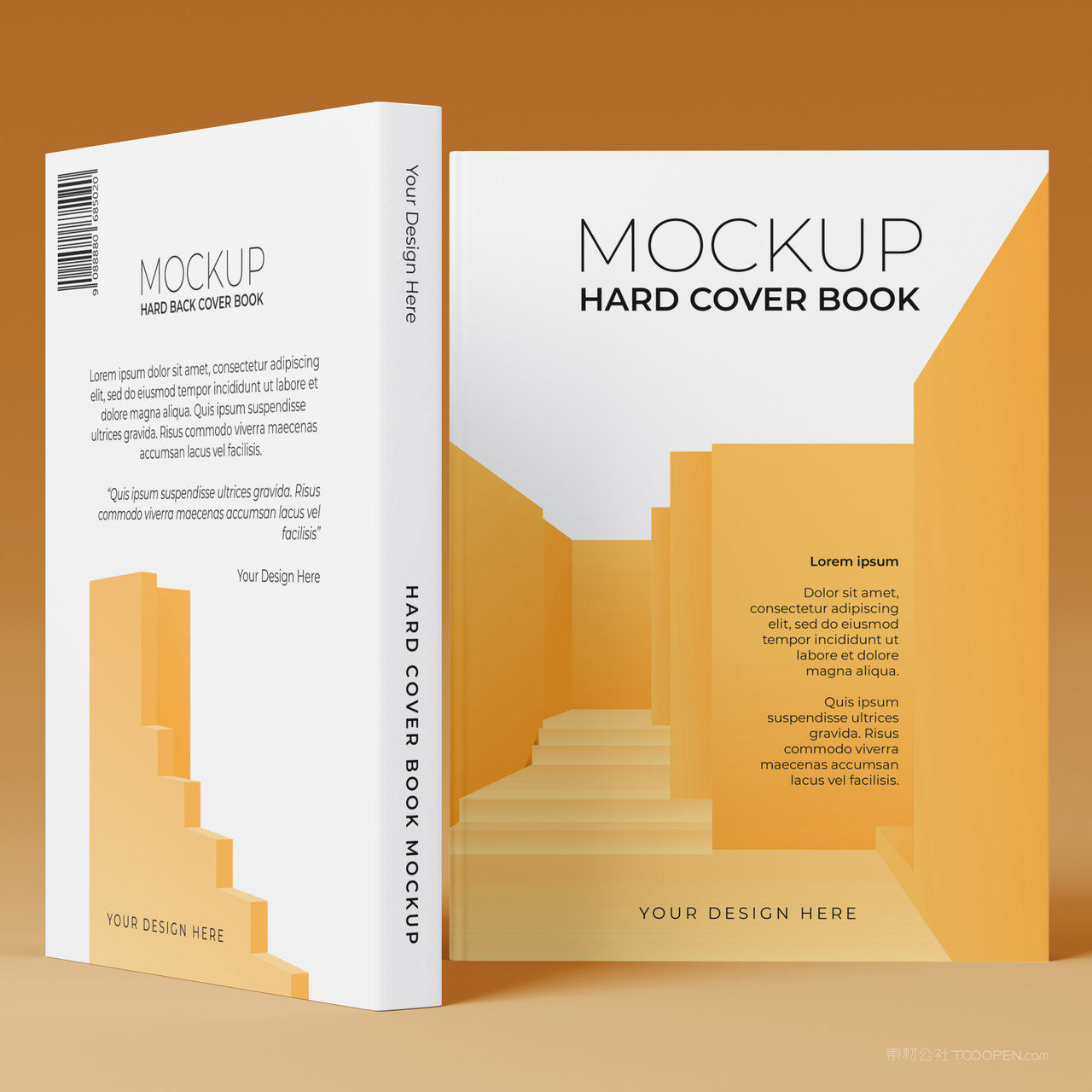 产品画册书本封面封底设计样机