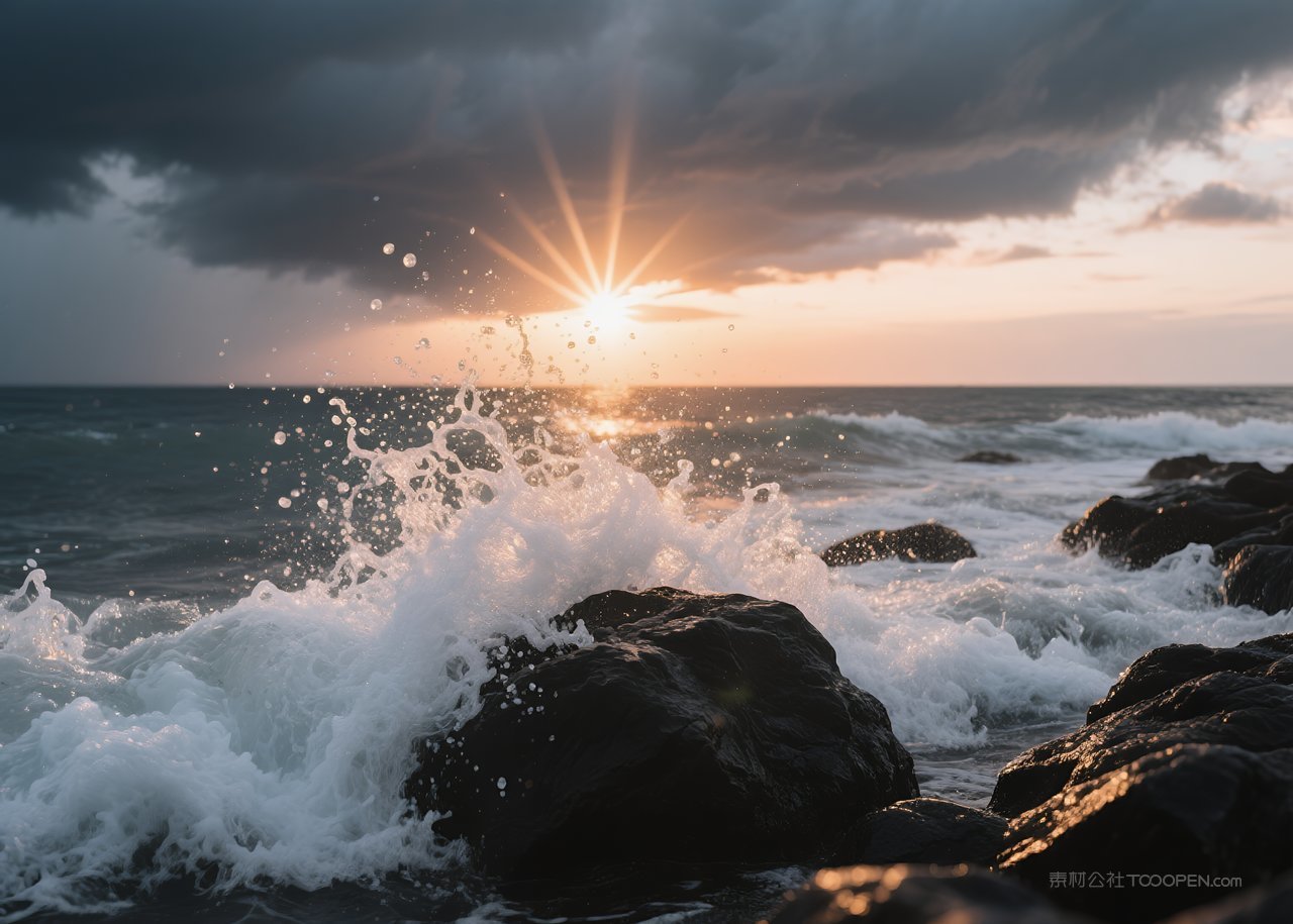 落日云彩日落云层风景唯美自然天空景观