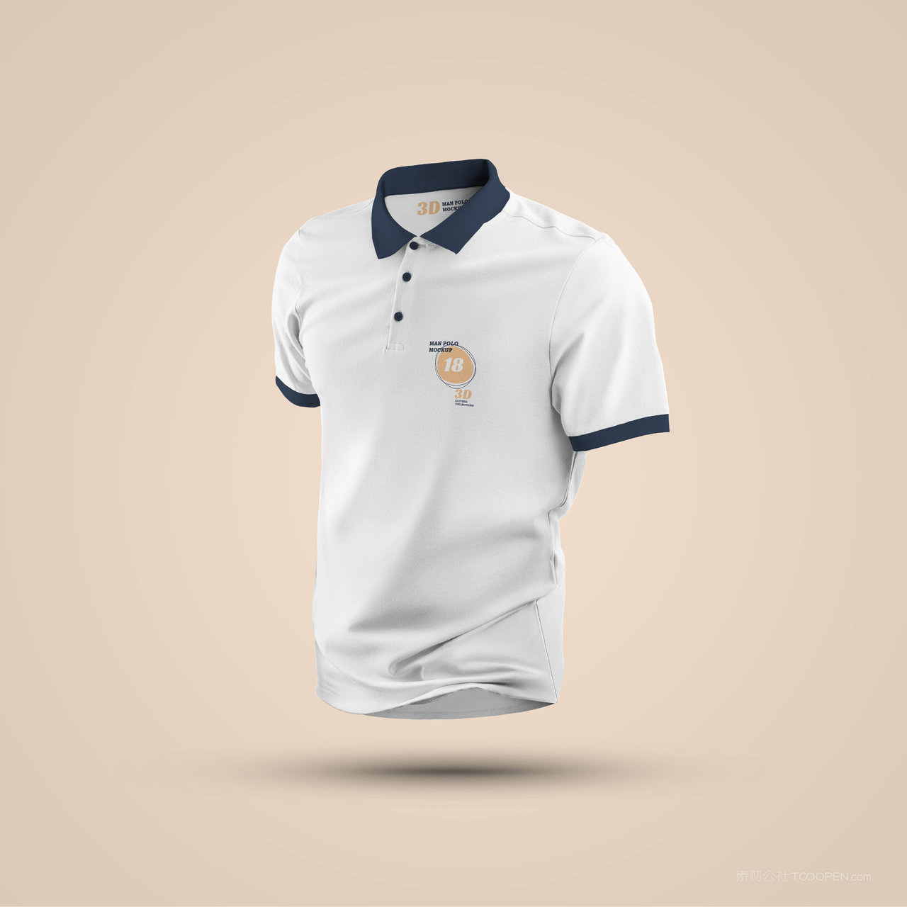 白色短袖t恤样机