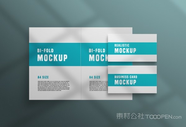 折页画册与名片样机