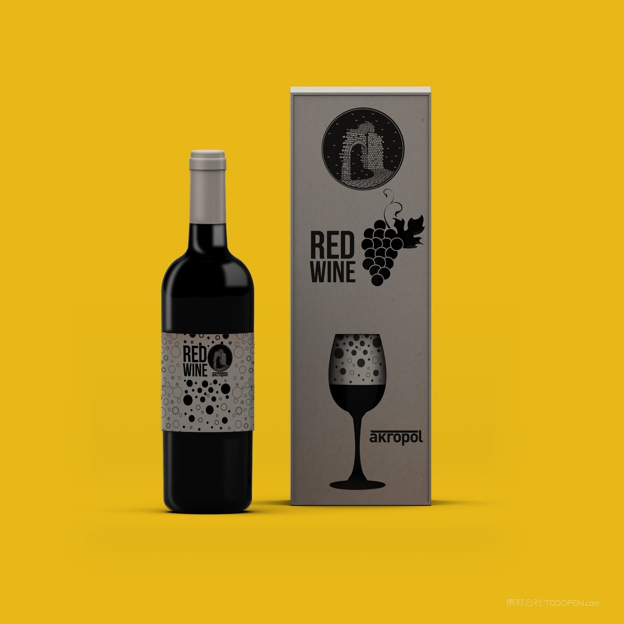 啤酒红酒酒瓶贴图样机 (11)