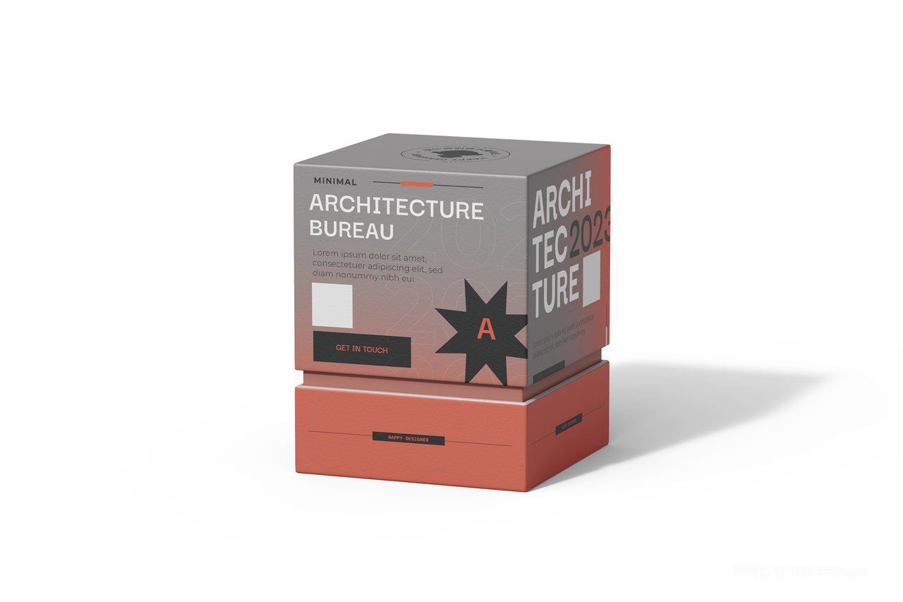 【2189期】方形天地盖香水精品礼盒包装贴图样机 (5)