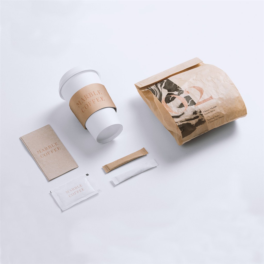 咖啡厅物料样机模板