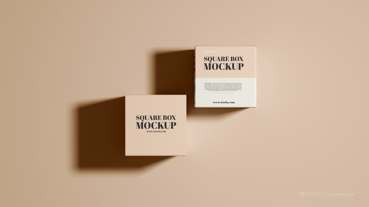 【2157期】正方形产品包装盒纸盒盒子外观设计vi效果展示样机素材 (5)