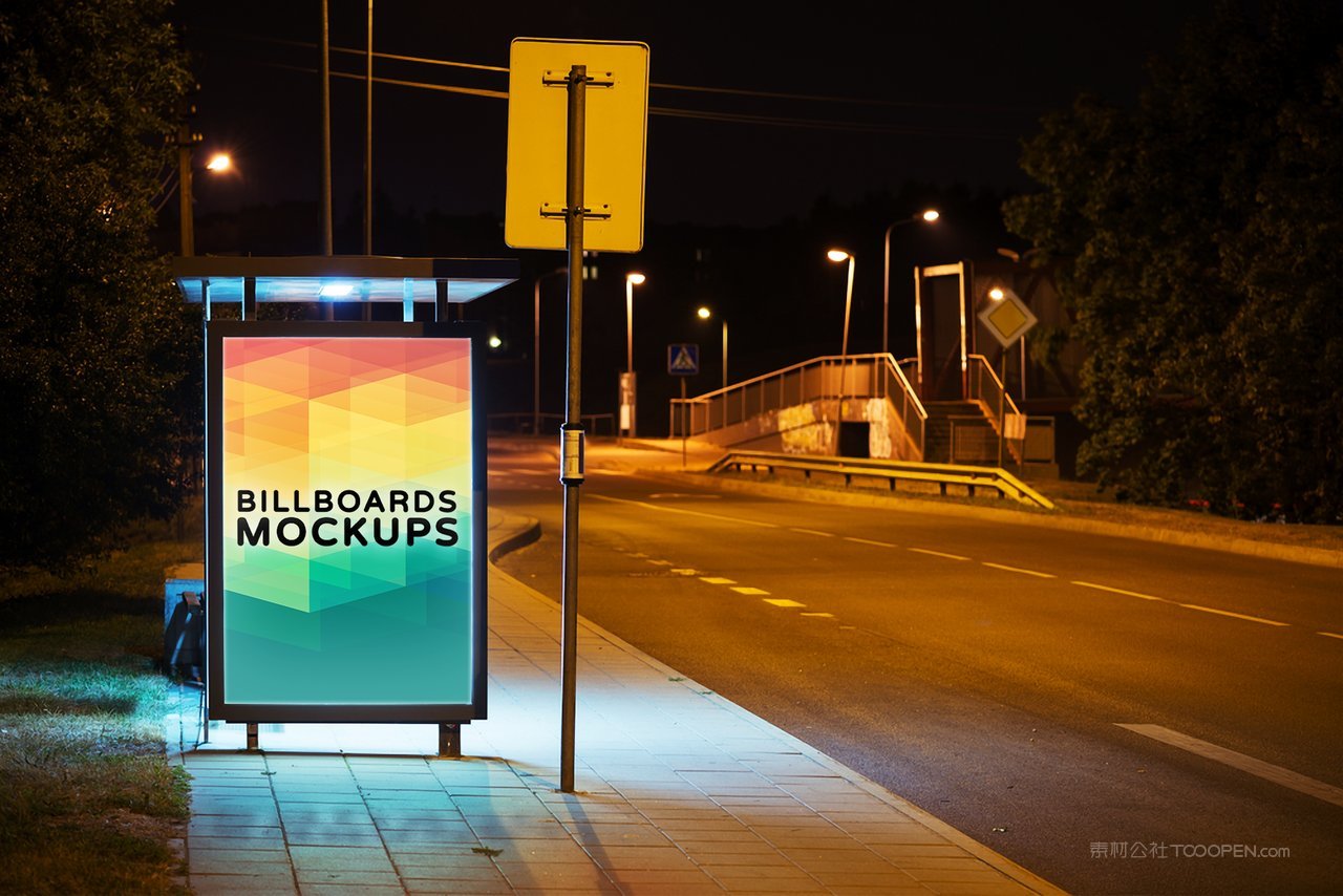 户外广告牌样机
