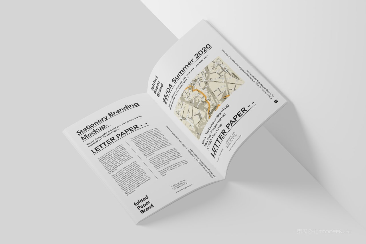 翻开的杂志企业形象画册样机 (10)