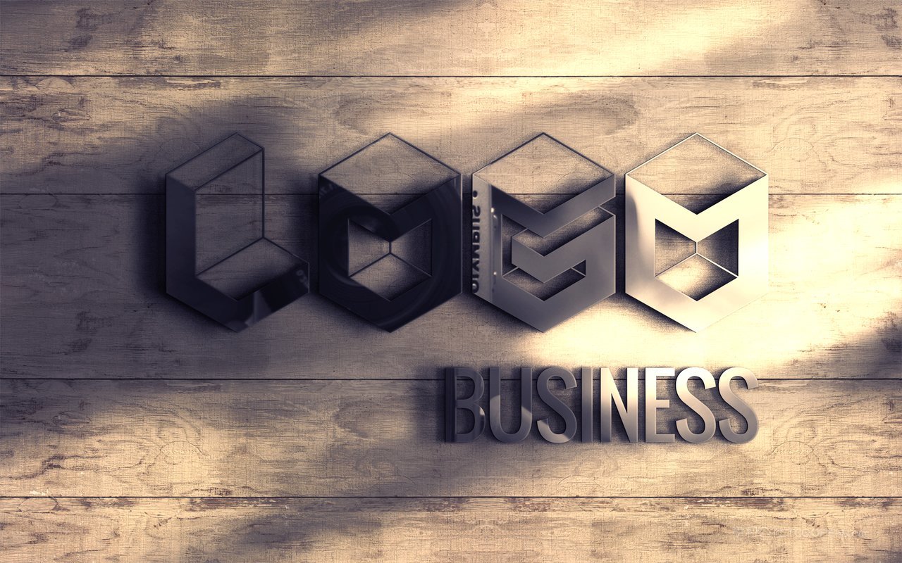 木纹材质企业通用logo标志样机 (21)