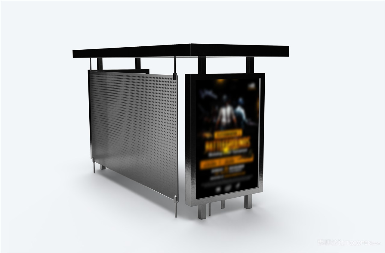 巴士站海报样机素材