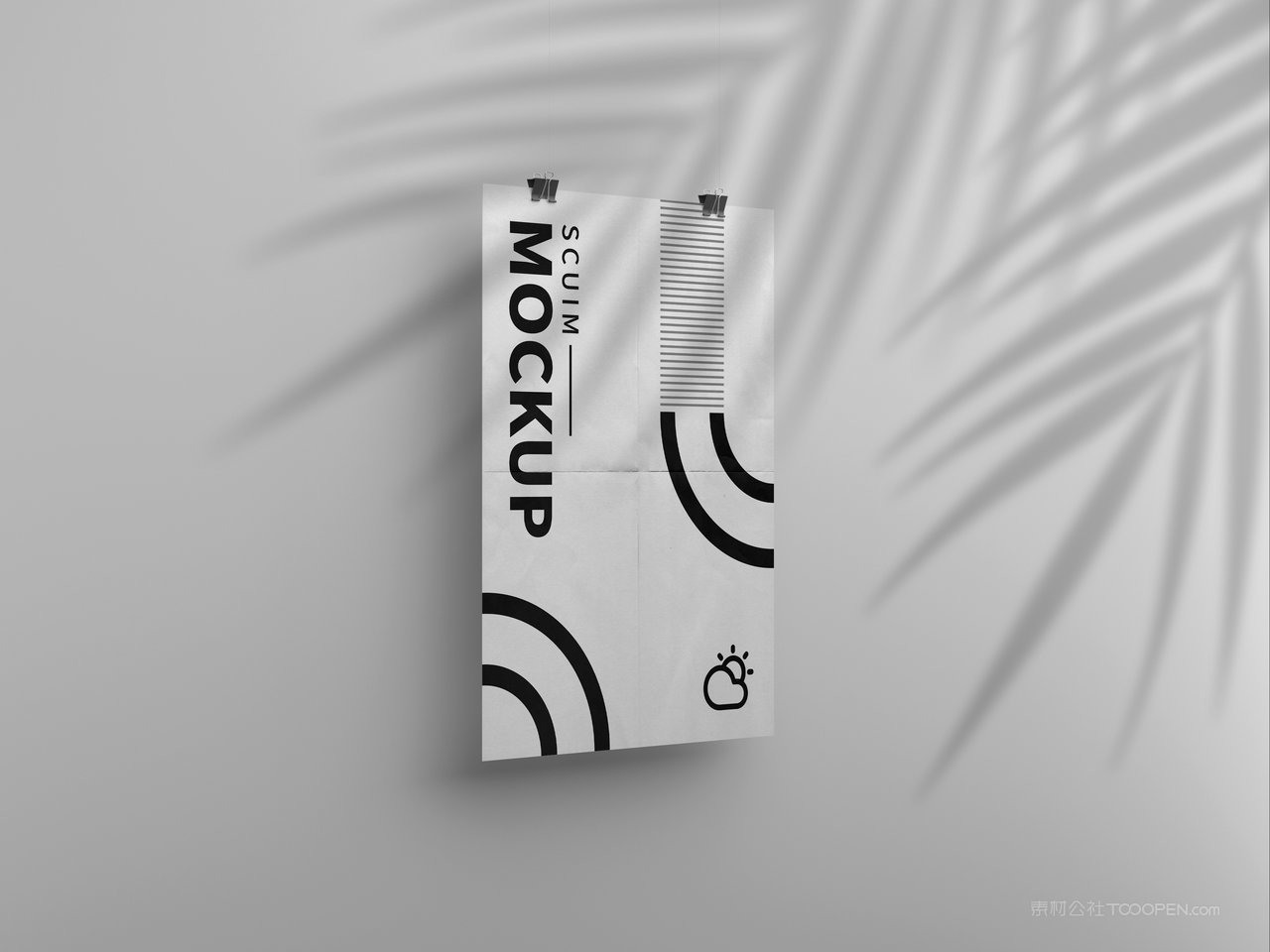 悬挂海报文艺场景样机 (8)