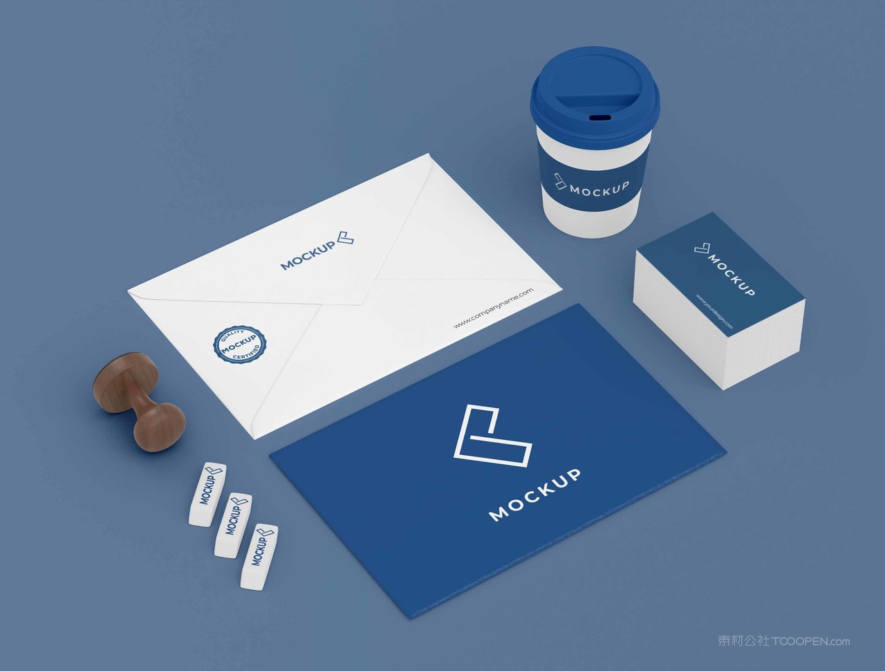 蓝色商务vi模板