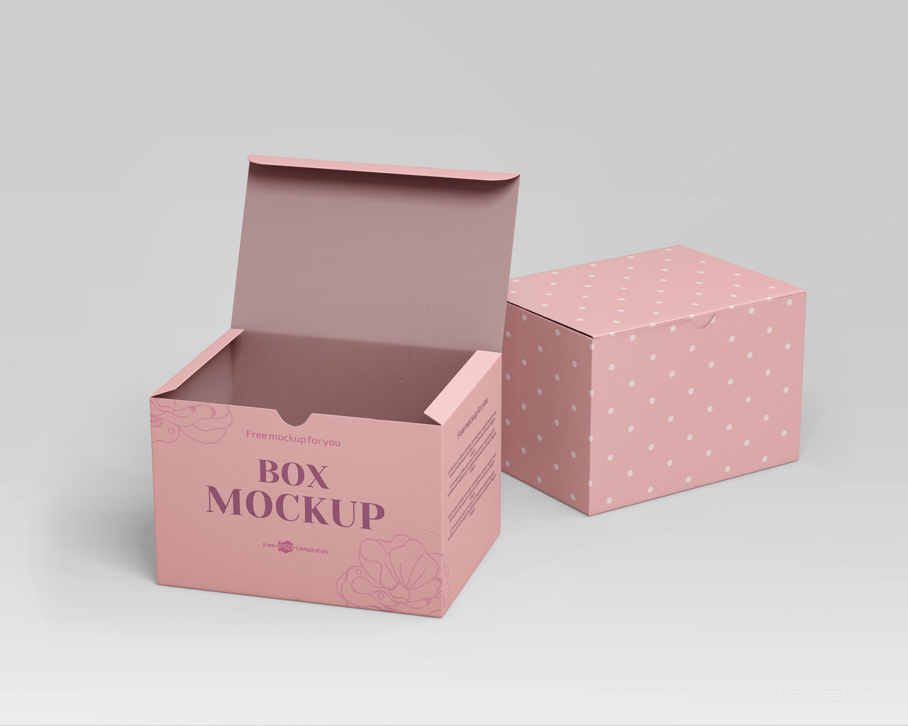 包装纸盒样机素材纸盒分层设计psd素材盒子样机素材