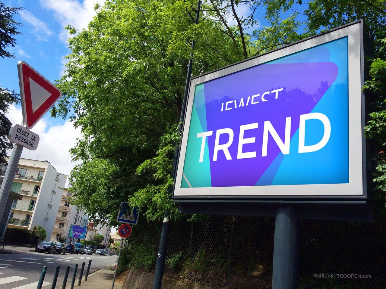 户外巨幅横版海报场景样机 (2)