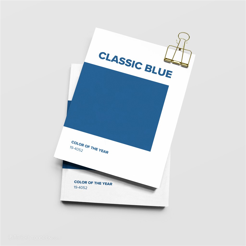 蓝色产品画册贴图样机
