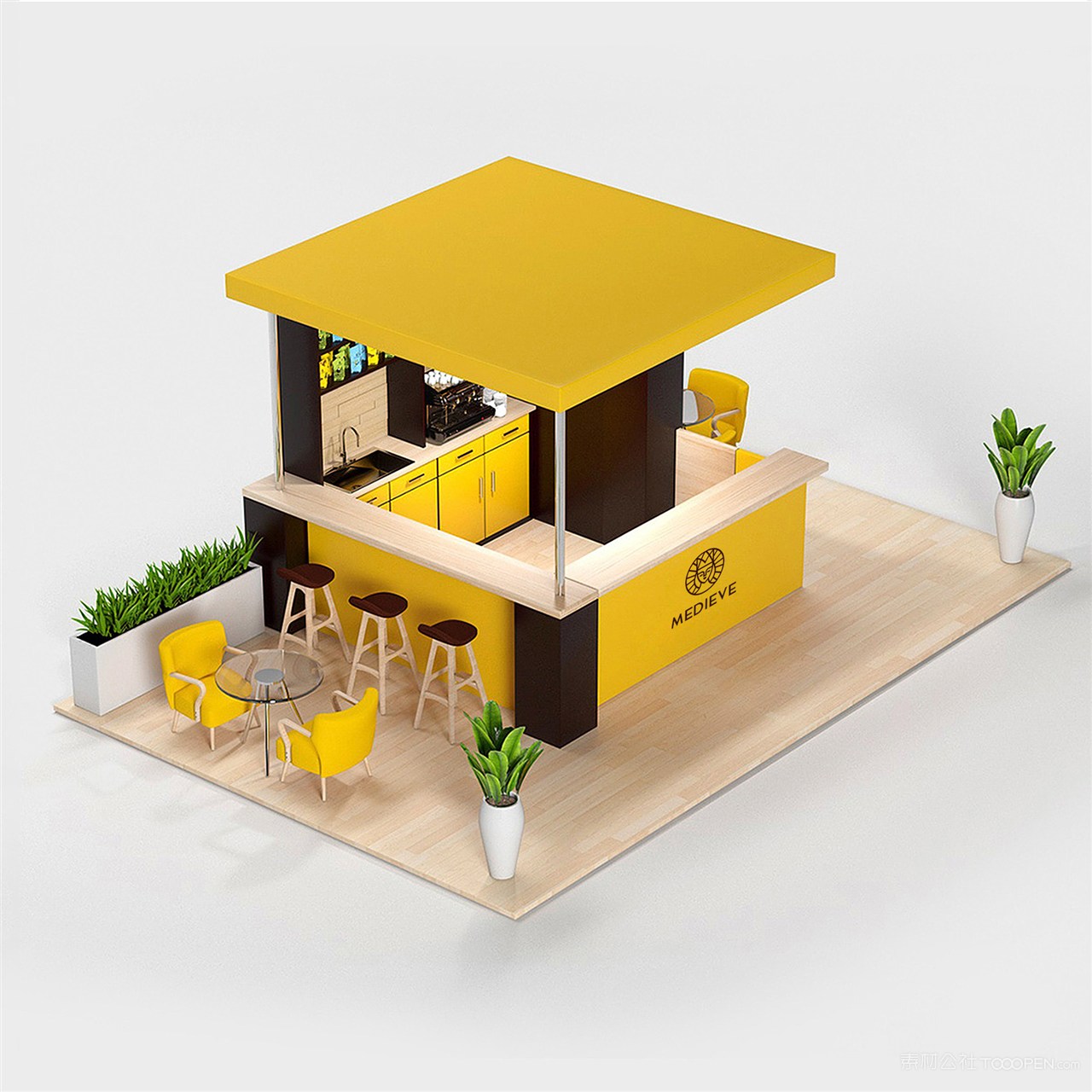 咖啡店vi店铺模型样机