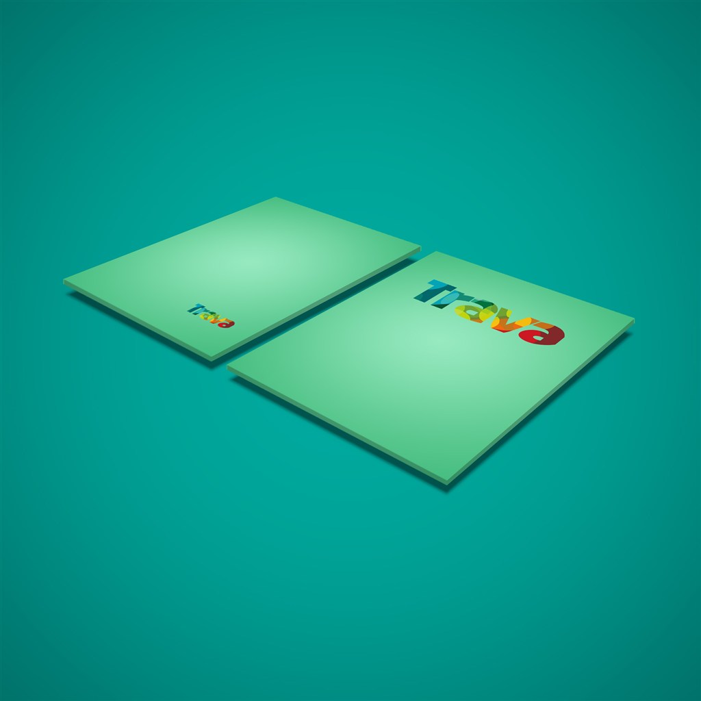 绿色tra画册样机