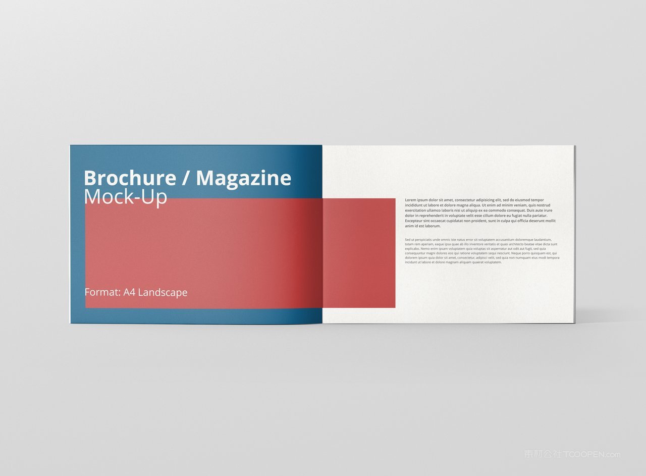 a4宣传册横版画册书籍展示效果样机 (2)