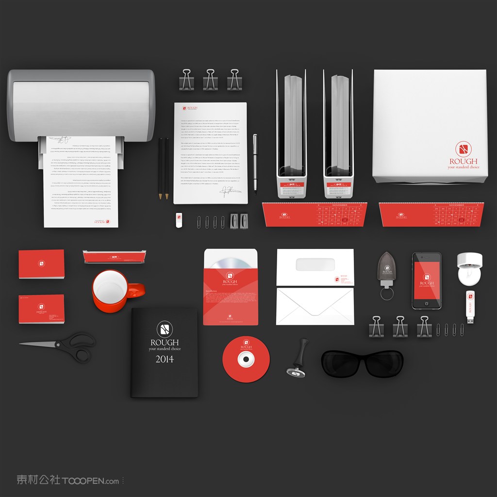 打印机信纸名片笔记本CD光盘文件夹包裹包装信封iphone优盘台历样机