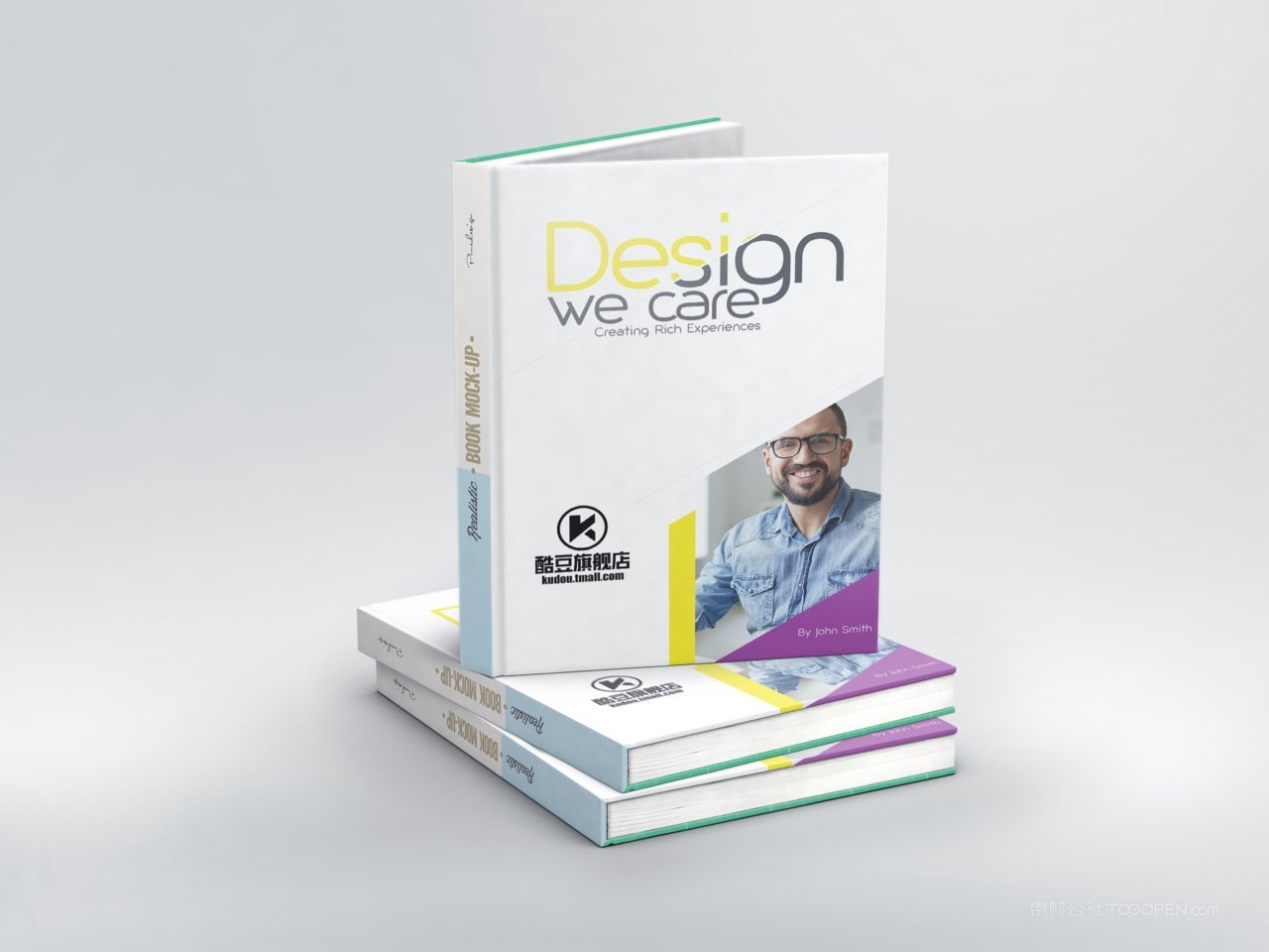 企业画册精装书本厚脊书籍场景样机 (2)