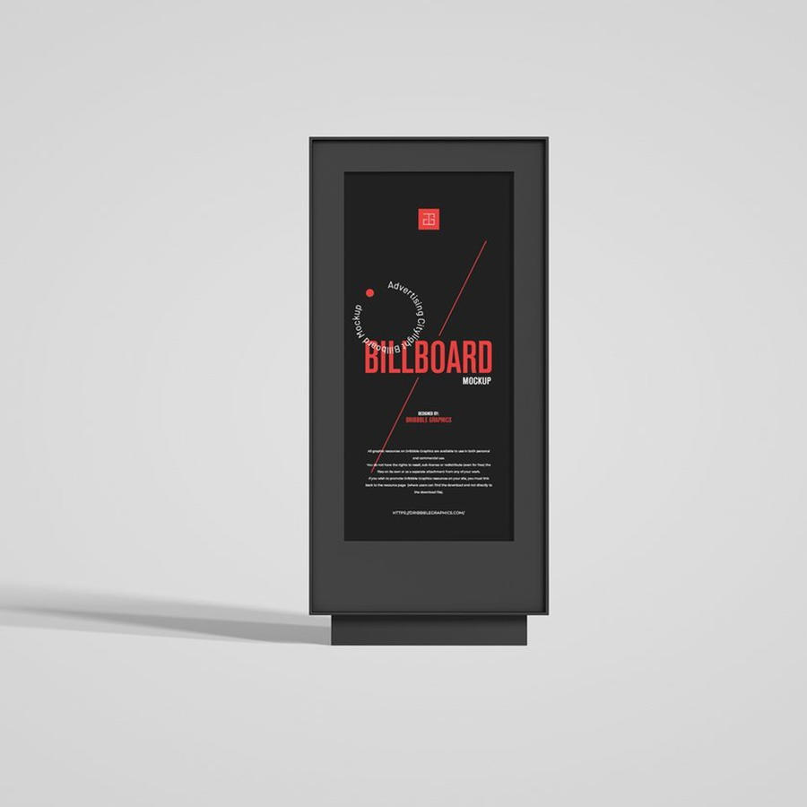 城市广告灯箱样机