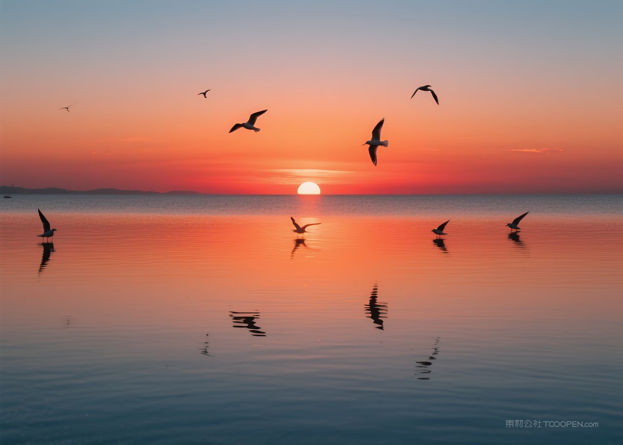 大海海滩唯美自然天空海景海边风景
