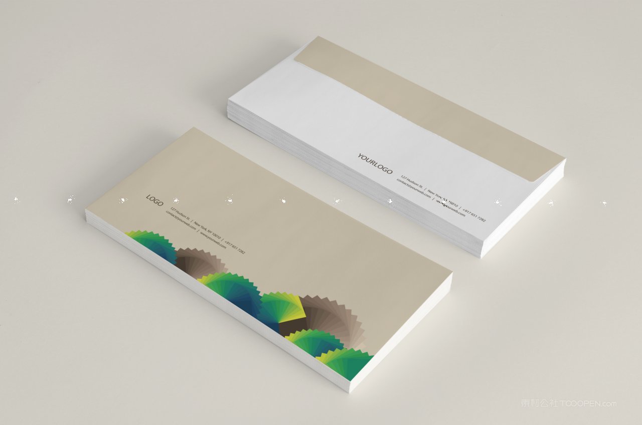 绿色商务vi贴图样机模板 (30)