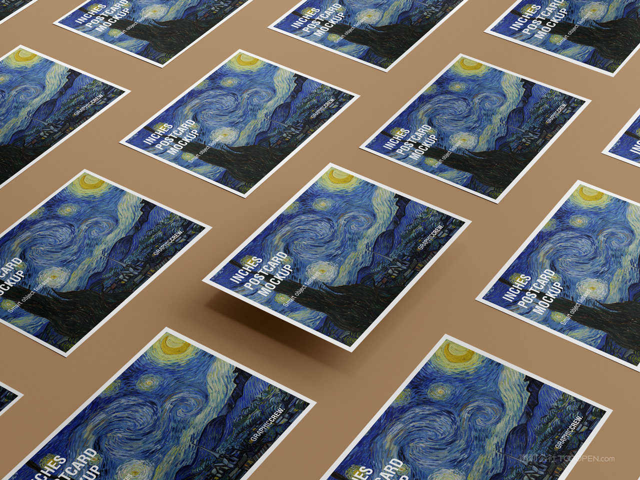 美术艺术展览馆卡片明信片贺卡样机