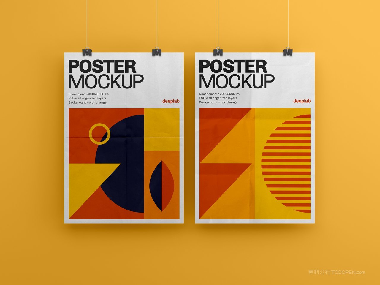 作品海报吊挂展示场景vi样机 (2)