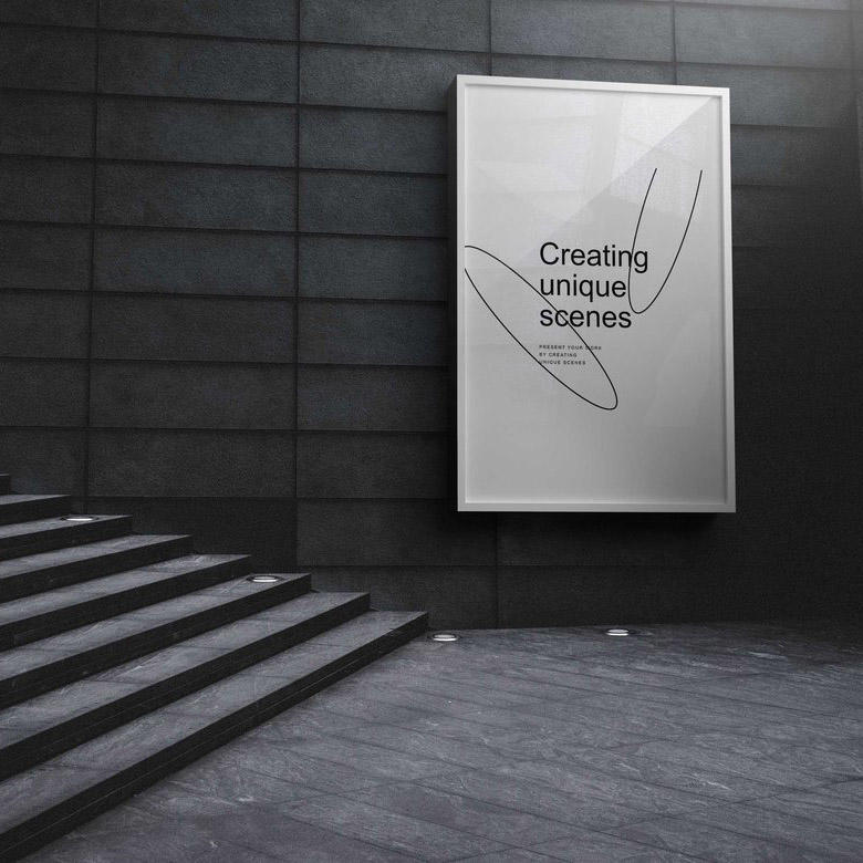 城市海报灯箱样机