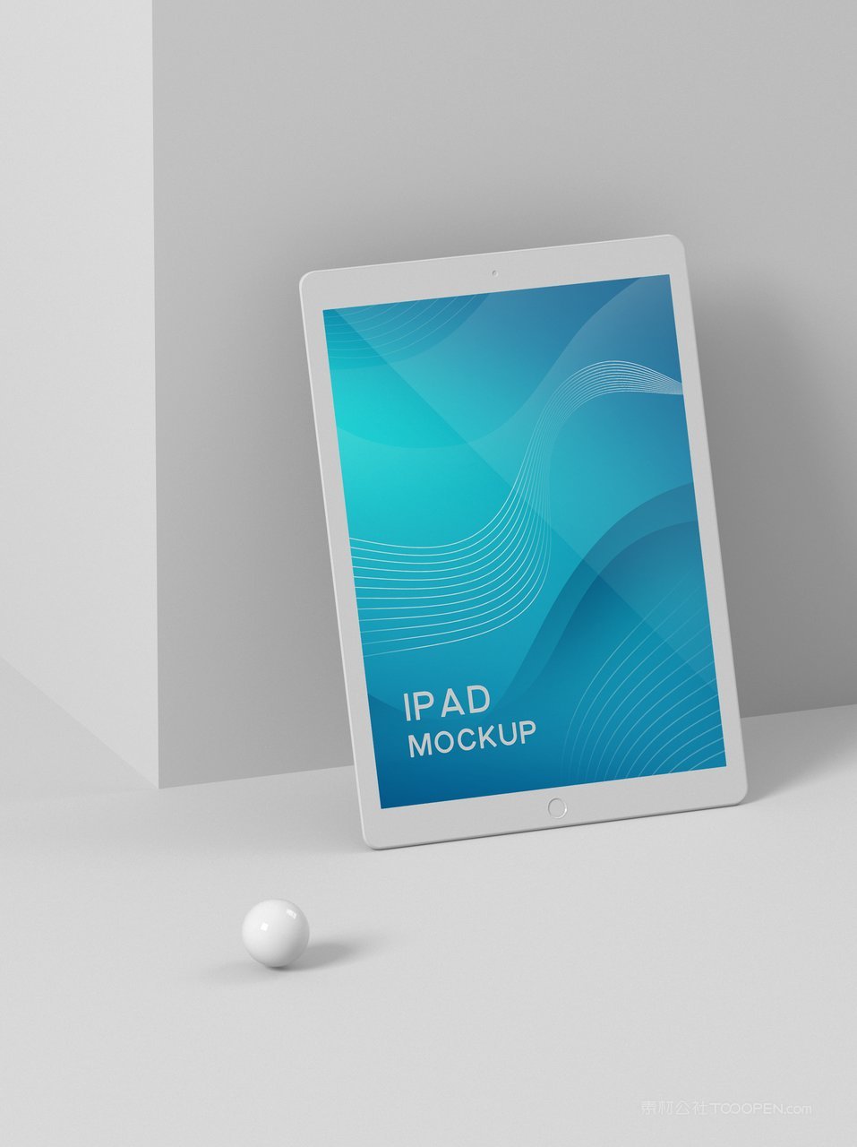 文艺蓝色平板屏app界面ui样机 (1)