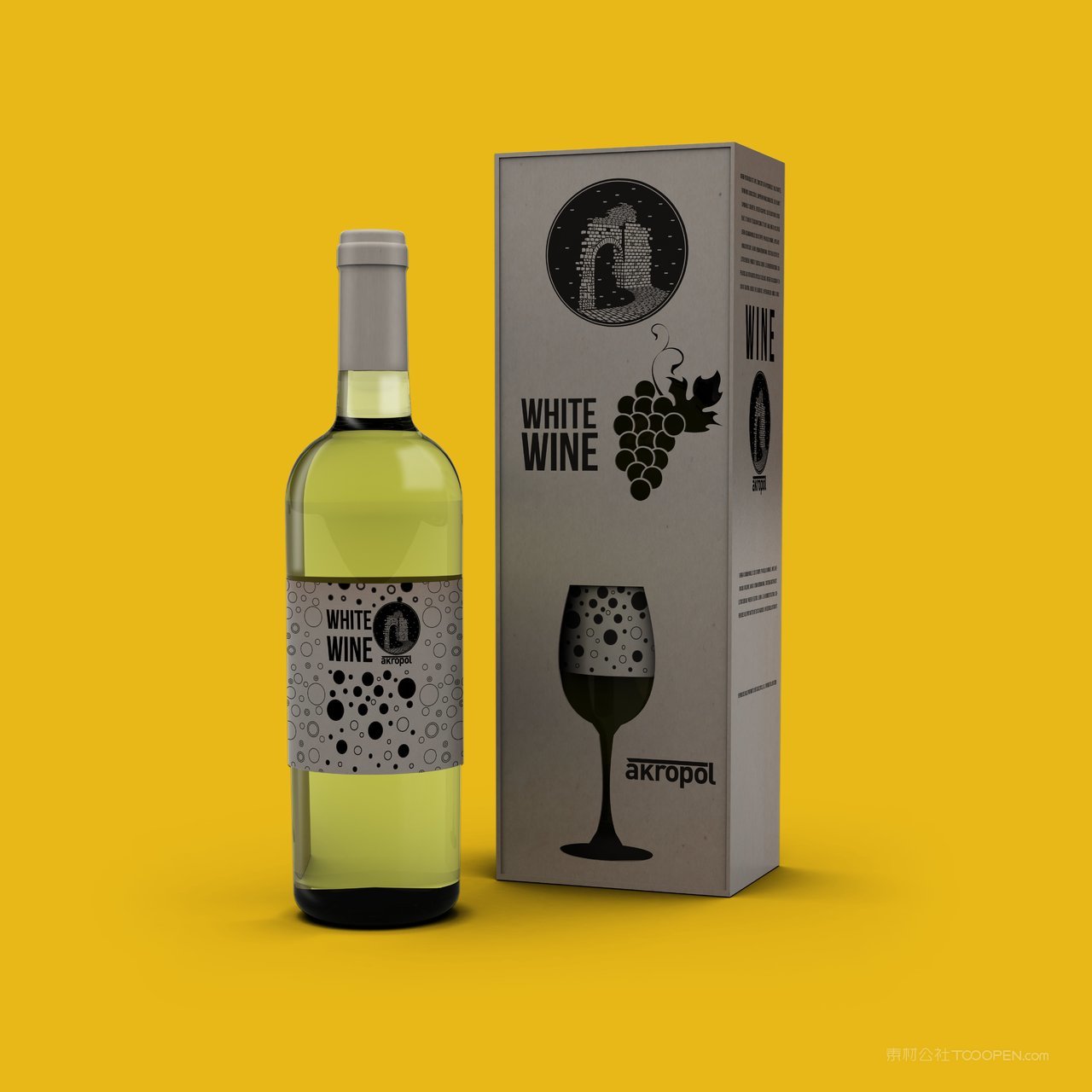 啤酒红酒酒瓶贴图样机 (10)