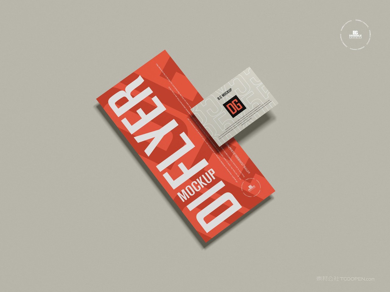 DL传单和名片样机