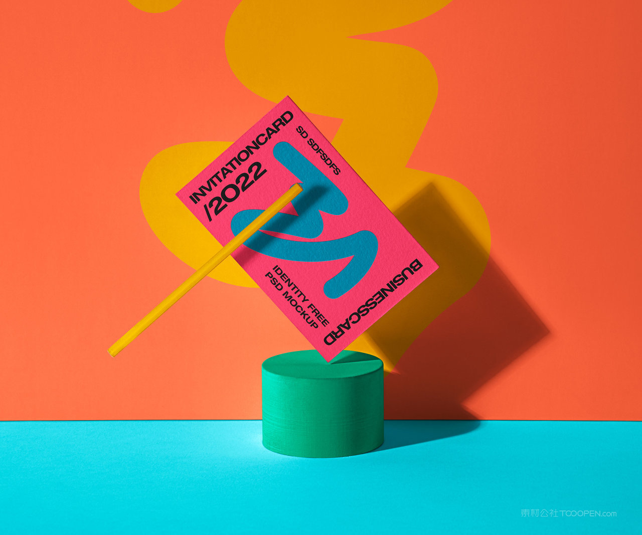 邀请函贺卡样机效果图展示名片设计