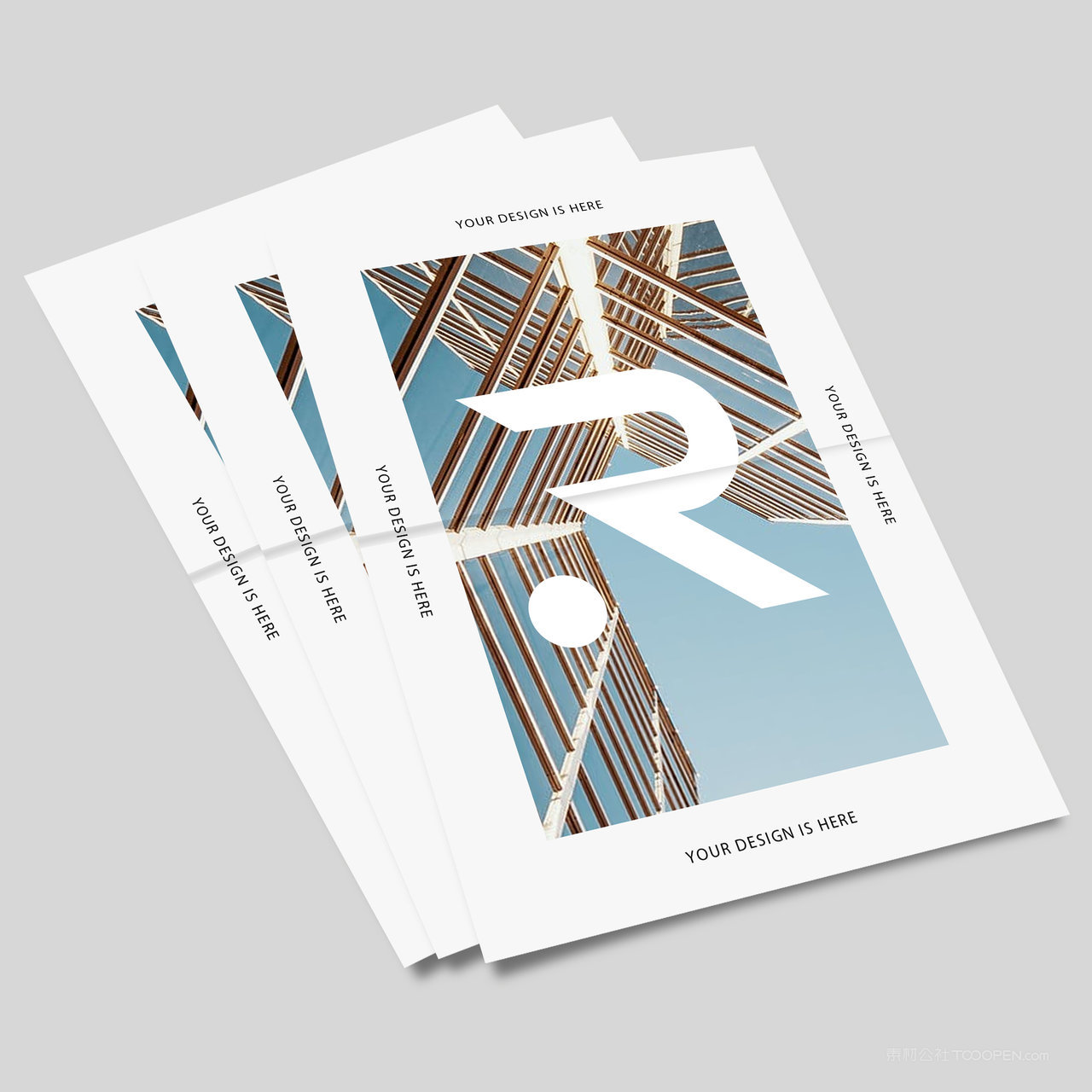 房地产vi宣传单贴图样机