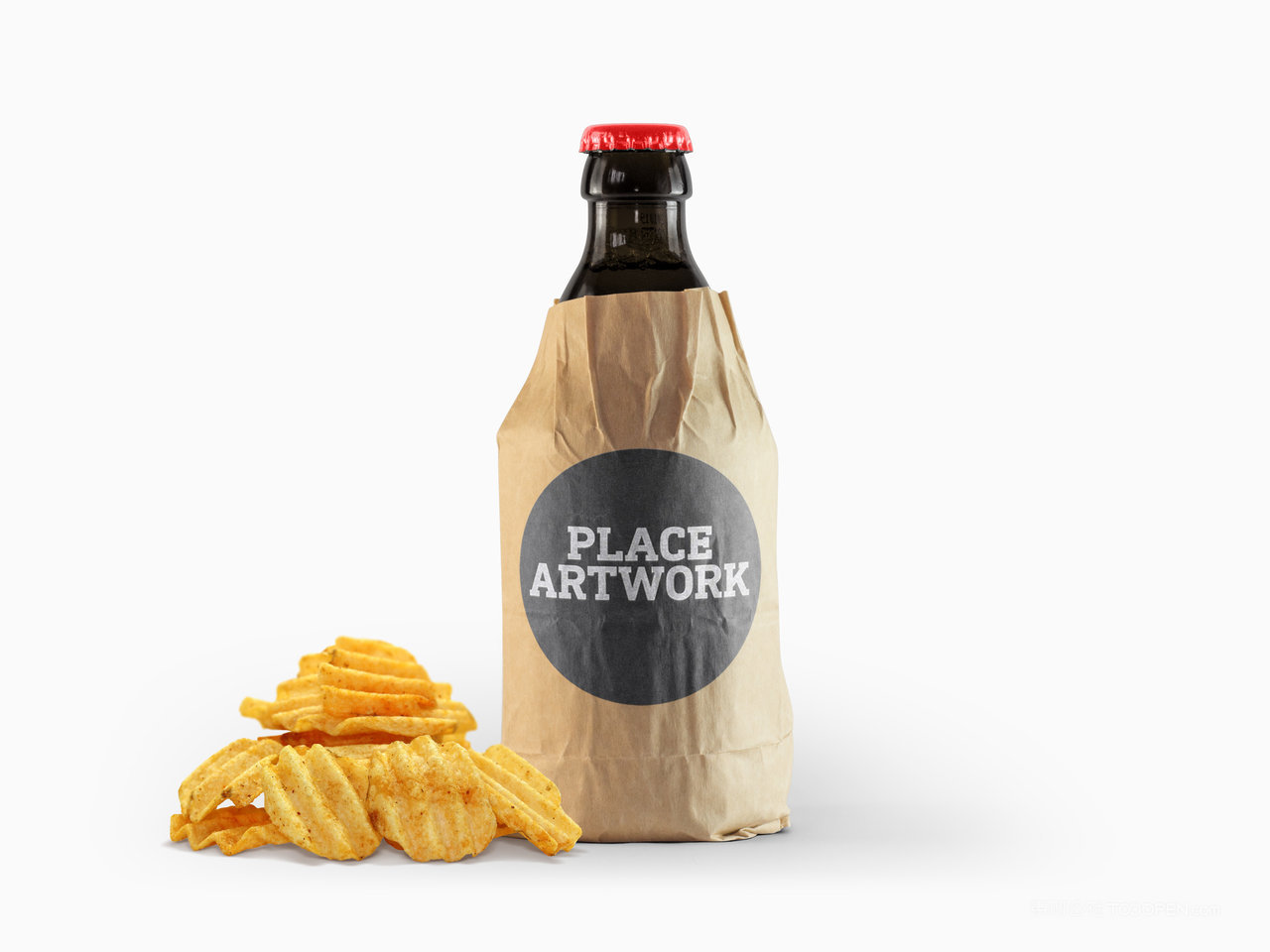 黑色啤酒瓶样机