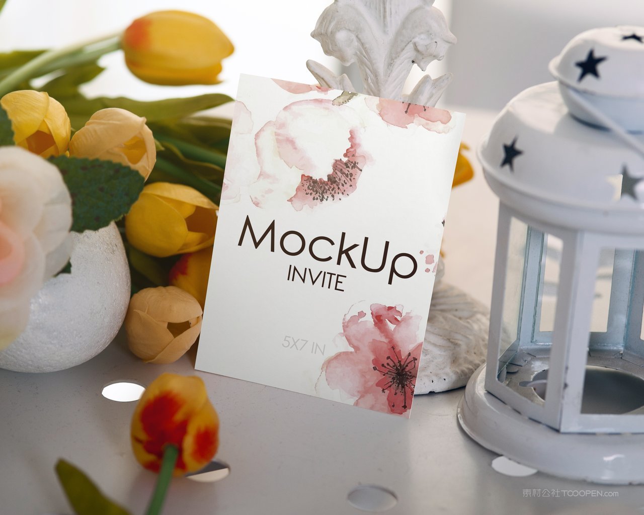 邀请函请贴折页场景样机 (16)