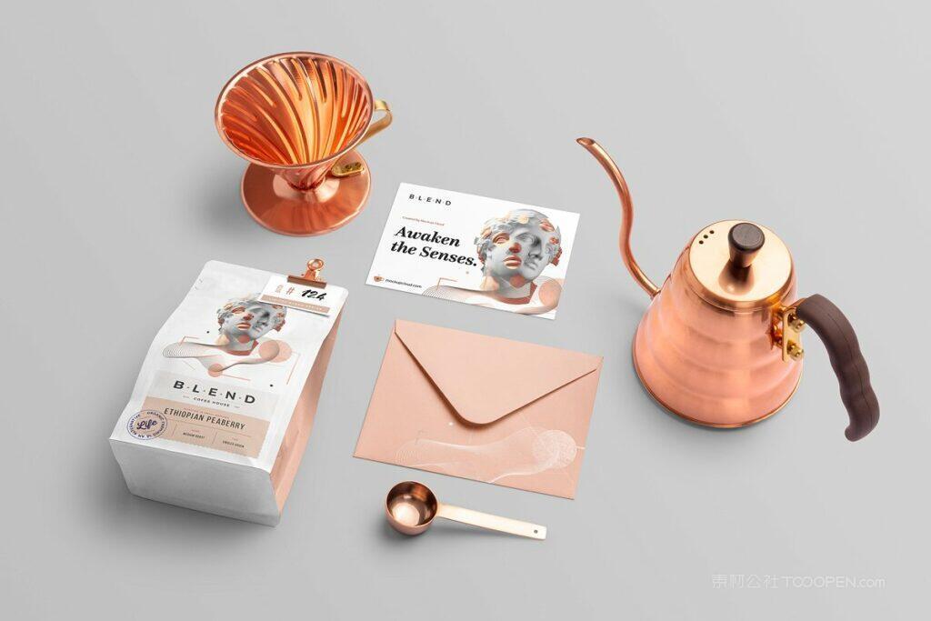 咖啡品牌vi设计样机